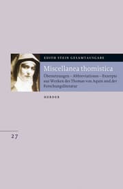 Cover von Miscellanea thomistica