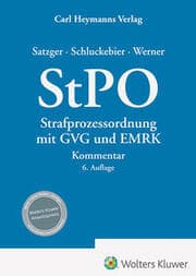 Cover von StPO Strafprozessordnung mit GVG und EMRK