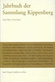 Cover von Jahrbuch der Sammlung Kippenberg. Neue Folge.Herausgegeben vom Vorstand der Anton und Katharina Kippenberg-Stiftung.Goethe-Museum Düsseldorf