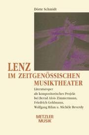 Cover von Lenz im zeitgenössischen Musiktheater