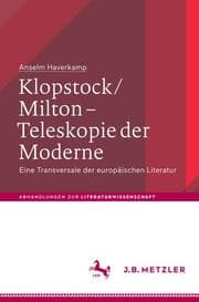 Cover von Klopstock/Milton - Teleskopie der Moderne