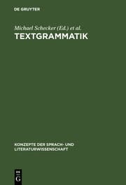 Cover von Textgrammatik