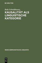 Cover von Kausalität als linguistische Kategorie
