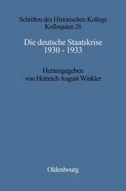 Cover von Die deutsche Staatskrise 1930 - 1933