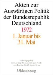 Cover von Akten zur Auswärtigen Politik der Bundesrepublik Deutschland 1972