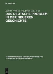 Cover von Das deutsche Problem in der neueren Geschichte