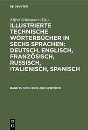 Cover von Spinnerei und Gespinste