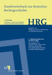 Cover von Handwörterbuch zur deutschen Rechtsgeschichte (HRG) - Lieferungsbezug - Lieferung 2: Andelang Traditio-Bayerische Kodifikationen des Naturrechtszeitalters