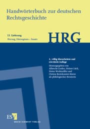 Cover von Handwörterbuch zur deutschen Rechtsgeschichte (HRG) - Lieferungsbezug - - - Lieferung 13: Herzog, Herzogtum-Insatz