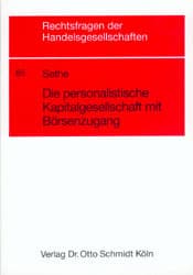 Cover von Die personalistische Kapitalgesellschaft mit Börsenzugang