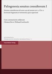 Cover von Palingenesia senatus consultorum. Vol. 1