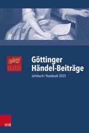 Cover von Göttinger Händel-Beiträge, Band 26