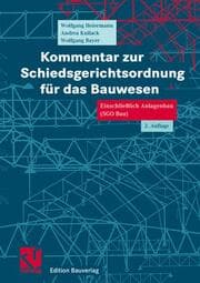 Cover von Kommentar zur Schiedsgerichtsordnung für das Bauwesen