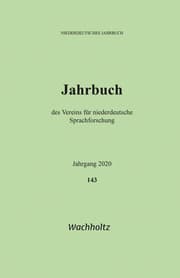 Cover von Niederdeutsches Jahrbuch 143 (2020)