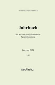 Cover von Niederdeutsches Jahrbuch 144/2021