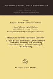 Cover von Infrastruktur in nordrhein-westfälischen Gemeinden