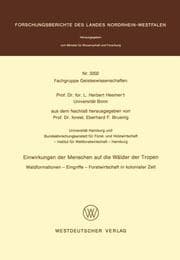 Cover von Einwirkungen der Menschen auf die Wälder der Tropen