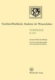 Cover von Der Ort der Bundesrepublik in der deutschen Geschichte