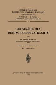 Cover von Grundzüge des Deutschen Privatrechts