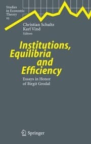 Cover von Institutions, Equilibria and Efficiency