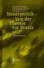 Cover von Steuerpolitik Von der Theorie zur Praxis