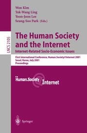 Cover von The Human Society and the Internet: Internet Related Socio-Economic Issues