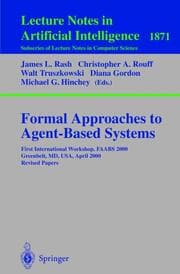 Cover von Formal Approaches to Agent-Based Systems