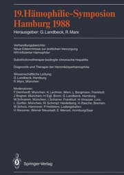 Cover von 19.Hämophilie-Symposion Hamburg 1988