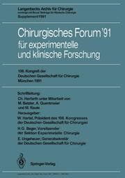 Cover von Chirurgisches Forum 91 für experimentelle und klinische Forschung