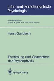 Cover von Entstehung und Gegenstand der Psychophysik