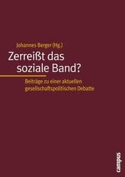 Cover von Zerreißt das soziale Band?