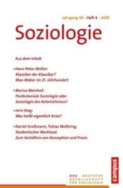 Cover von Soziologie 4/2020
