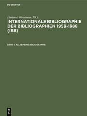 Cover von Allgemeine Bibliographie