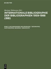 Cover von Bildungswesen und Erziehung / Geographie, Kartographie, Geodäsie / Geschichte