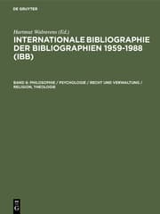 Cover von Philosophie / Psychologie / Recht und Verwaltung / Religion, Theologie