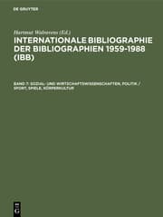 Cover von Sozial- und Wirtschaftswissenschaften, Politik / Sport, Spiele, Körperkultur