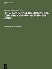 Cover von Titelregister J-Z