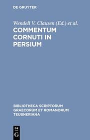 Cover von Commentum Cornuti in Persium