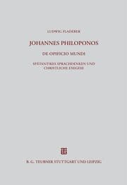 Cover von Johannes Philoponos.De opificio mundi