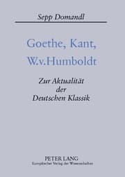 Cover von Goethe, Kant, W.v. Humboldt