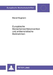 Cover von Europäische Menschenrechtskonvention und antiterroristische Maßnahmen