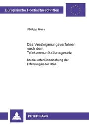 Cover von Das Versteigerungsverfahren nach dem Telekommunikationsgesetz