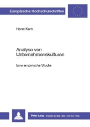 Cover von Analyse von Unternehmenskulturen