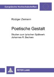Cover von Poetische Gestalt