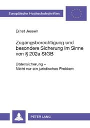 Cover von Zugangsberechtigung und besondere Sicherung im Sinne von 202a StGB
