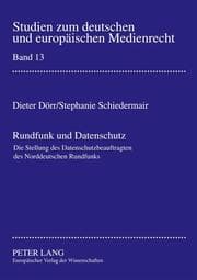 Cover von Rundfunk und Datenschutz