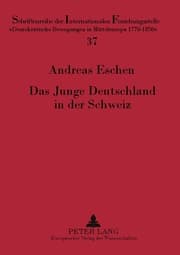 Cover von Das Junge Deutschland in der Schweiz