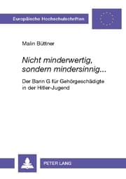 Cover von 'Nicht minderwertig, sondern mindersinnig...'
