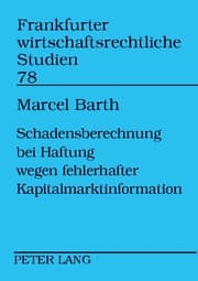Cover von Schadensberechnung bei fehlerhafter Kapitalmarktinformation