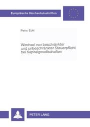 Cover von Wechsel von beschränkter und unbeschränkter Steuerpflicht bei Kapitalgesellschaften